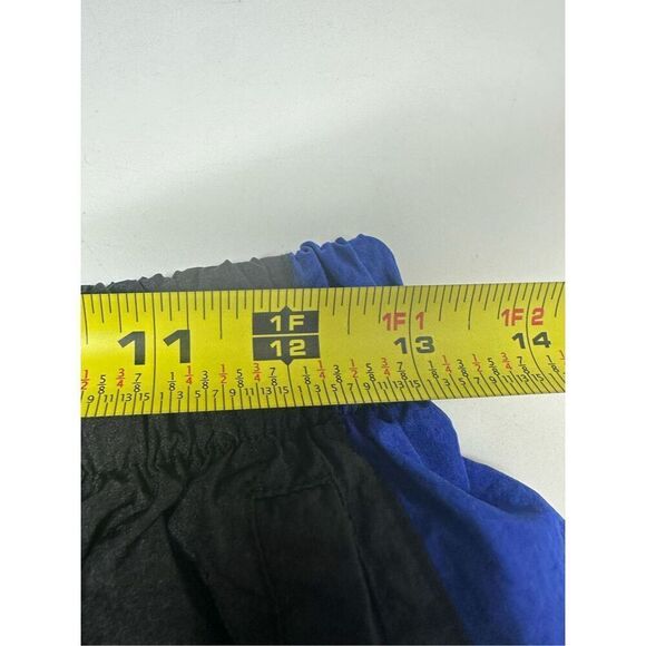 Forever 21 Pony Women's Windbreaker Pants Size L Black Orange Blue Y2K Notes - Picture 11 of 14